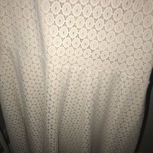 embroidered cream dress